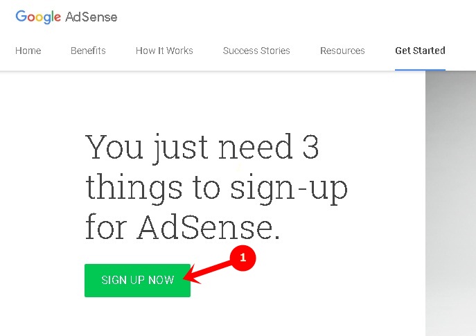 Adsense Signup