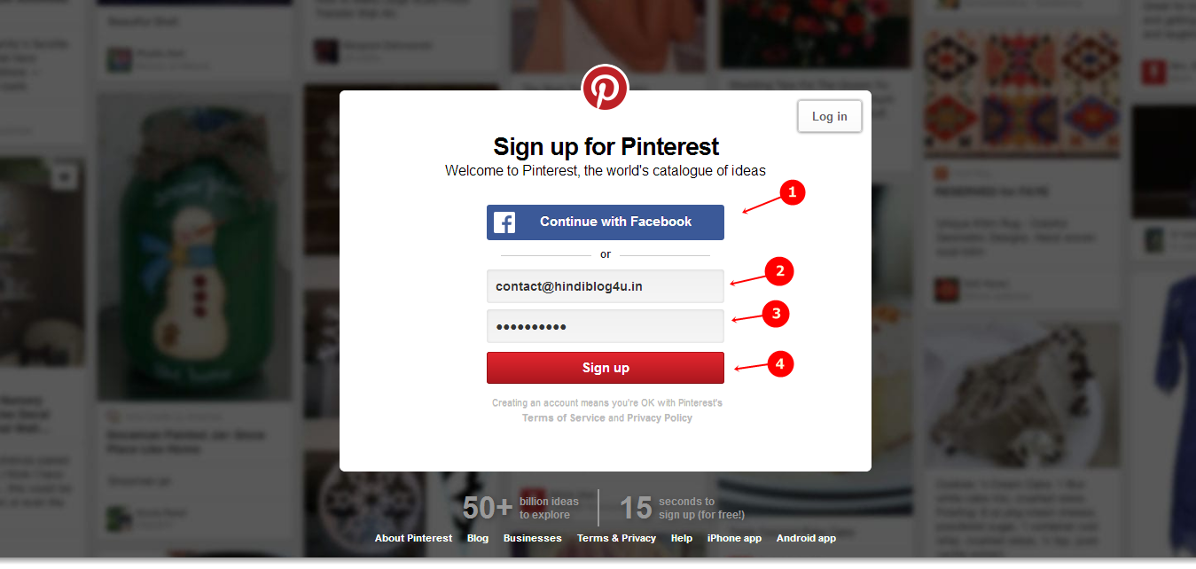 Pinterest Signup