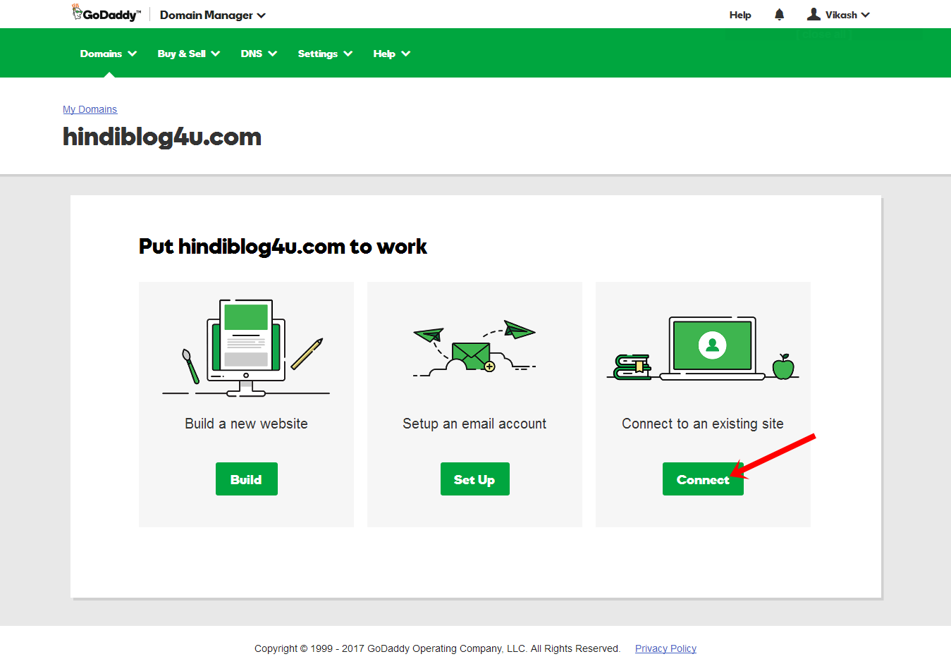 Connect my site godaddy