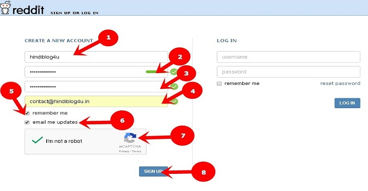 Reddit Signup