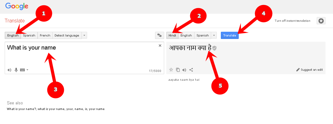 Translate English To Hindi