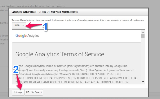 Google analytic terms conditions