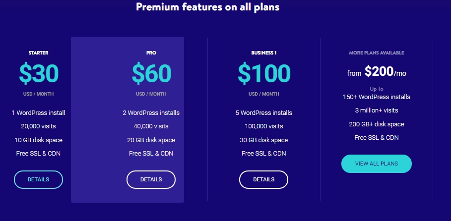 Kinsta Web Hosting Plan image