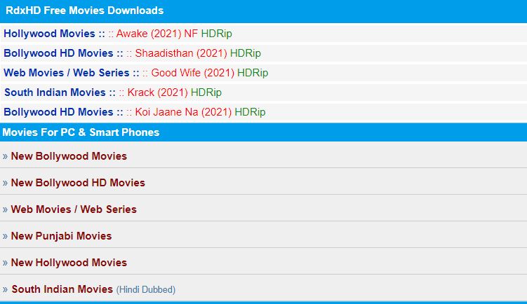 Rdxhd movies download 2021 latest Bollywood movies